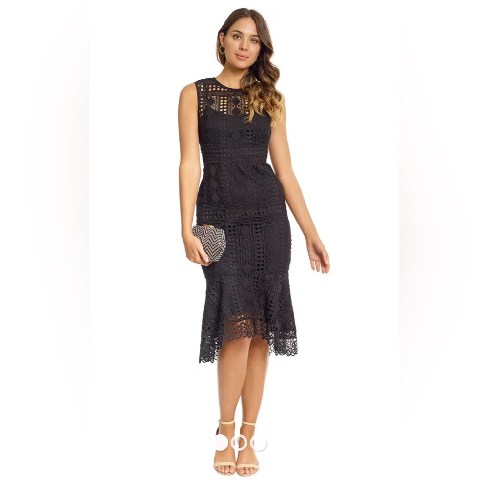 Shoshanna Black Noe Lace Dress